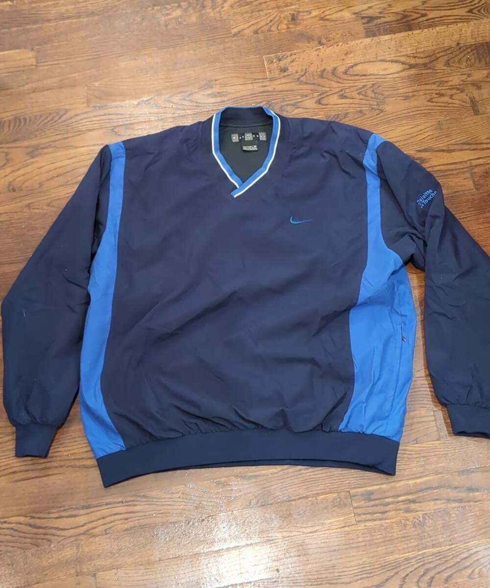 Nike Golf V-Neck Windbreaker Size XL Blue Deloitte & Touche